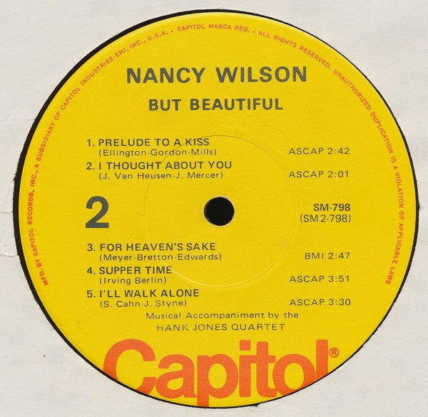 Nancy Wilson : But Beautiful (LP, Album, RE)