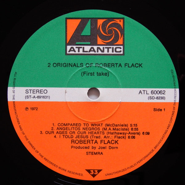 Roberta Flack : 2 Originals Of Roberta Flack (2xLP, Album, Comp)