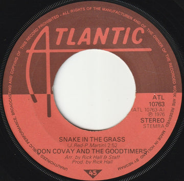 Don Covay & The Goodtimers : Snake In The Grass (7", Single)