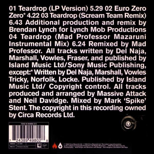 Massive Attack : Tear Drop (CD, Single, Car)