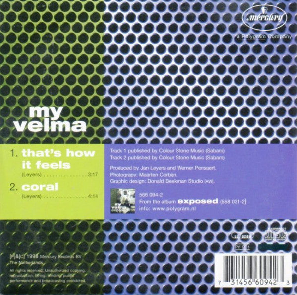 My Velma : That's How It Feels (CD, Single)