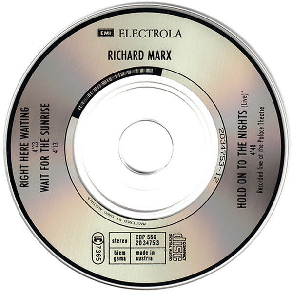 Richard Marx : Right Here Waiting (CD, Mini, Maxi)