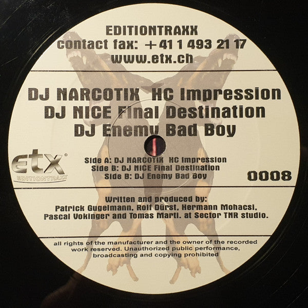 DJ Narcotix / DJ Nice / DJ Enemy : HC Impression / Final Destination / Bad Boy (12")