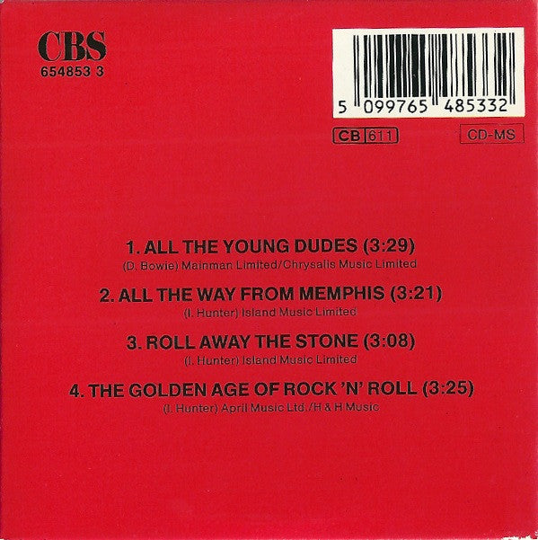 Mott The Hoople : All The Young Dudes / All The Way From Memphis / Roll Away The Stone / The Golden Age Of Rock 'N' Roll (CD, Mini, Maxi)