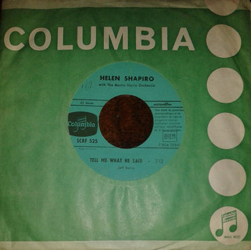 Helen Shapiro : Tell Me What He Said / I Apologise (7", Single)