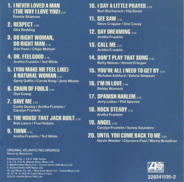 Aretha Franklin : 20 Greatest Hits (CD, Comp)