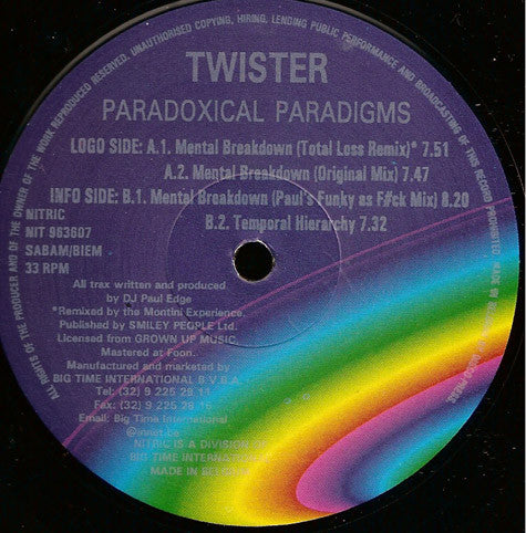 Twister : Paradoxical Paradigms (12")