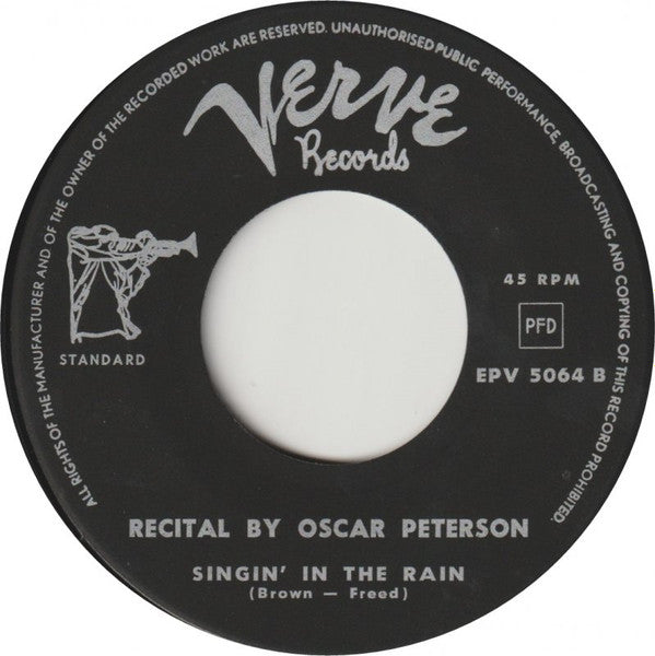 Oscar Peterson : Recital By Oscar Peterson (7", EP)