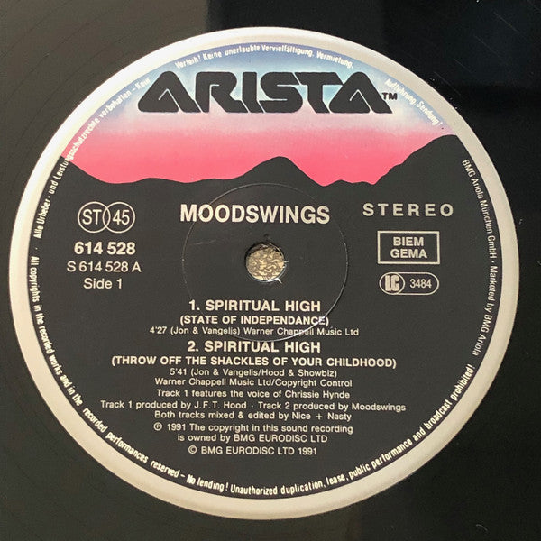 Moodswings Featuring Chrissie Hynde : Spiritual High (12")