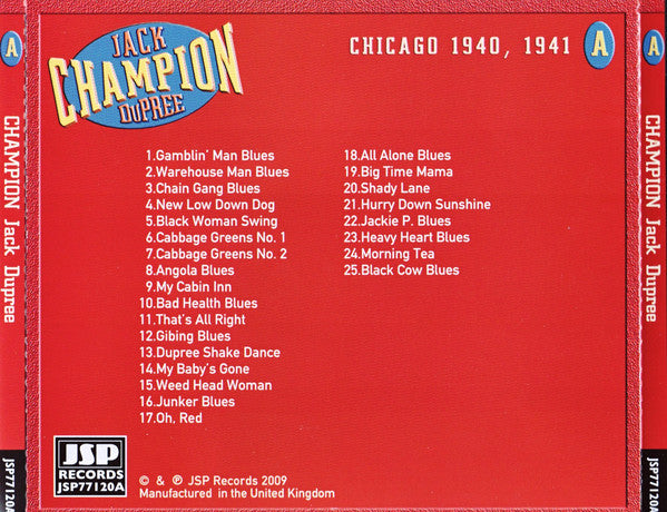 Champion Jack Dupree : Early Cuts From A Singer, Pianist And Songwriter Who Took Blues To The World (4xCD, Comp)