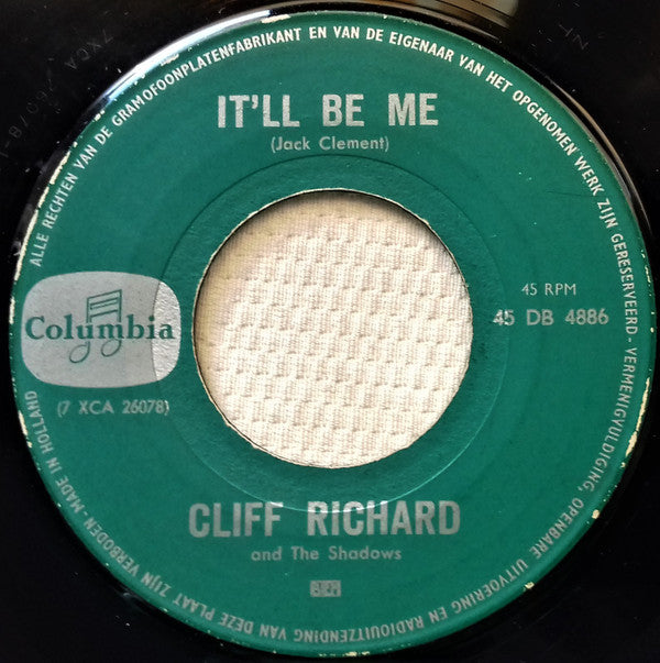 Cliff Richard & The Shadows : It'll Be Me (7", Single, Mono, Ope)