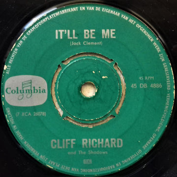 Cliff Richard & The Shadows : It'll Be Me (7", Single, Mono, Lab)