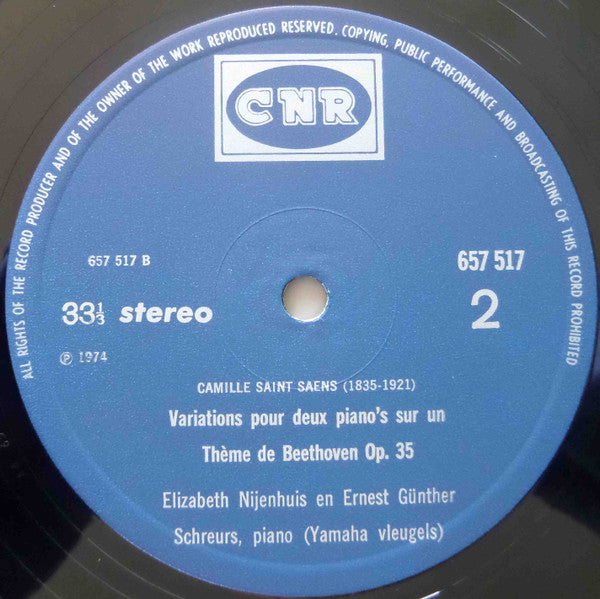 Elizabeth Nijenhuis, Ernest Gunther Schreurs : Spelen Chabrier Schumann Saint Saens (LP, Album)