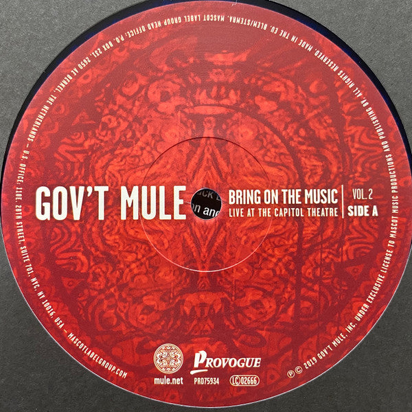 Gov't Mule : Bring On The Music / Live At The Capitol Theatre: Vol. 2 (2xLP, Album, Blu)