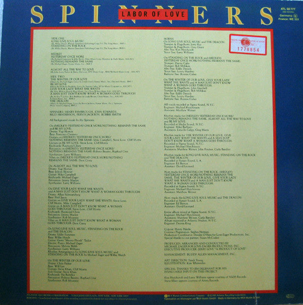 Spinners : Labor Of Love (LP, Album)