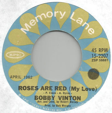 Bobby Vinton : Roses Are Red (My Love) / Rain Rain Go Away (7", Single, RE)