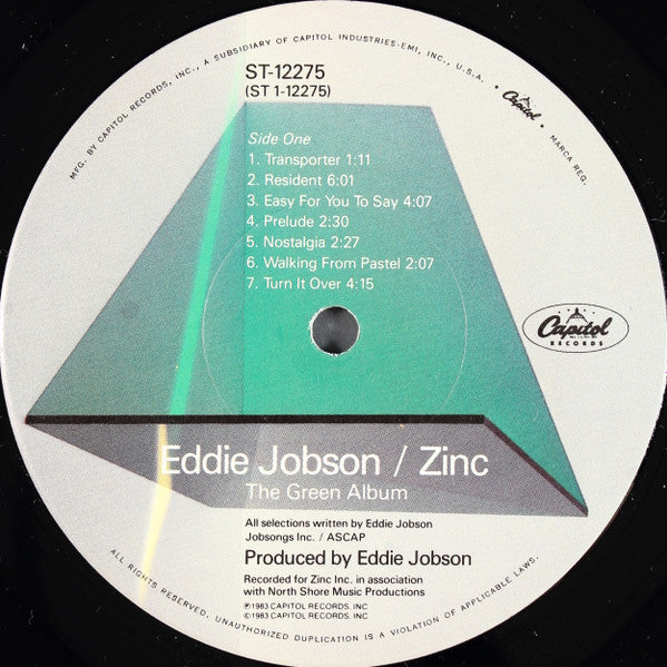 Eddie Jobson / Zinc (3) : The Green Album (LP, Album, Win)