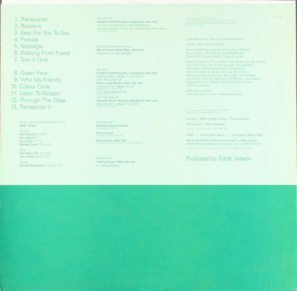 Eddie Jobson / Zinc (3) : The Green Album (LP, Album, Win)