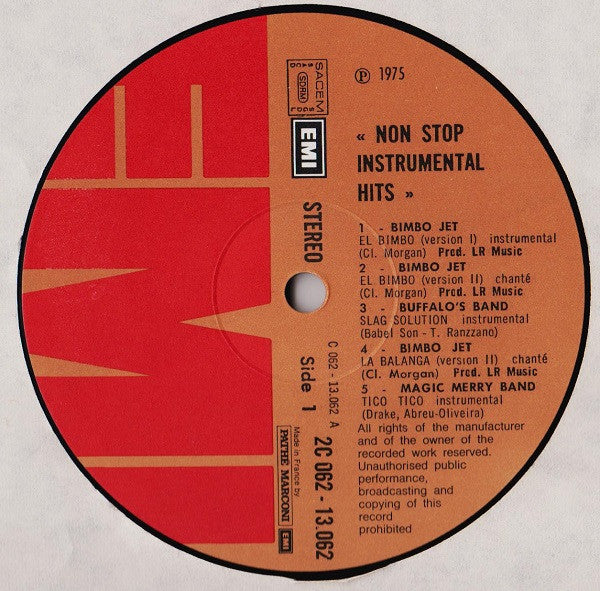 Various : Non Stop Instrumental Hits (LP, Comp, Mixed)