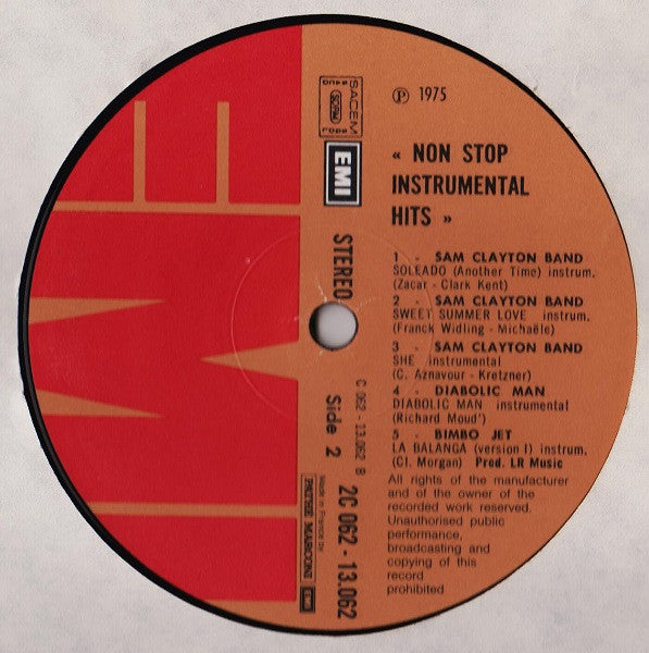 Various : Non Stop Instrumental Hits (LP, Comp, Mixed)