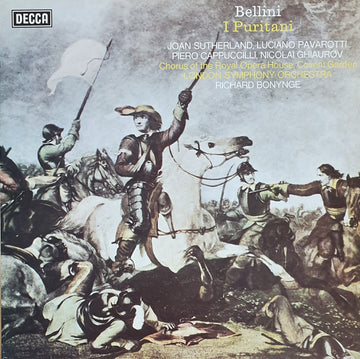 Vincenzo Bellini, Joan Sutherland, Luciano Pavarotti, Piero Cappuccilli, Nicolai Ghiaurov, Chorus Of The Royal Opera House, Covent Garden, London Symphony Orchestra, Richard Bonynge : I Puritani (3xLP + Box)