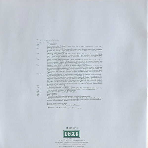 Vincenzo Bellini, Joan Sutherland, Luciano Pavarotti, Piero Cappuccilli, Nicolai Ghiaurov, Chorus Of The Royal Opera House, Covent Garden, London Symphony Orchestra, Richard Bonynge : I Puritani (3xLP + Box)