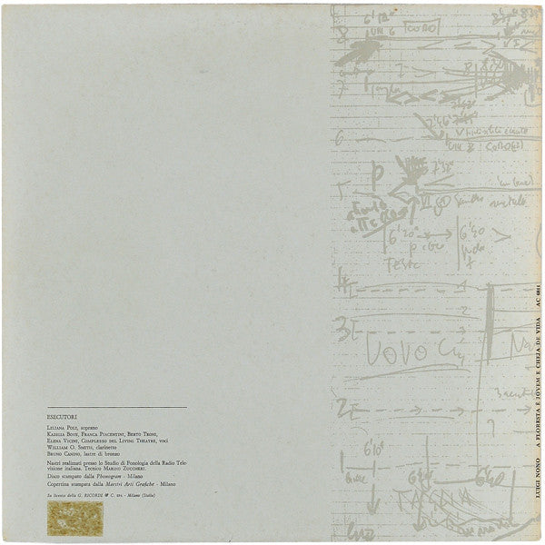 Luigi Nono : A Floresta É Jovem E Cheja De Vida (LP, Album)