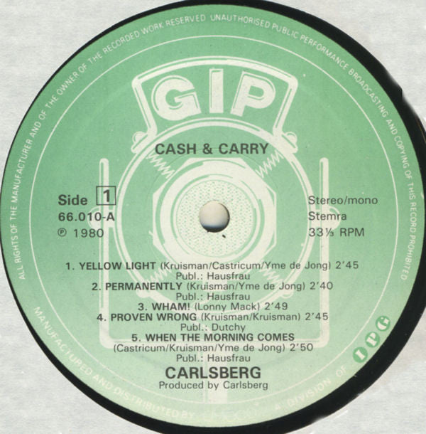 Carlsberg : Cash & Carry (LP, Album)