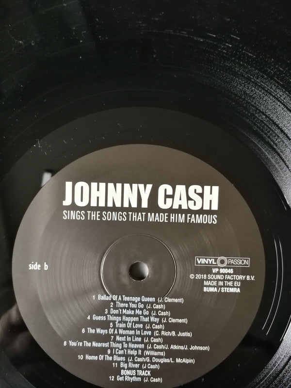 Johnny Cash : With His Hot And Blue Guitar / Sings The Songs That Made Him Famous (LP, Comp)