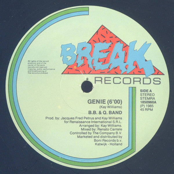 The Brooklyn, Bronx & Queens Band : Genie (12", Single)