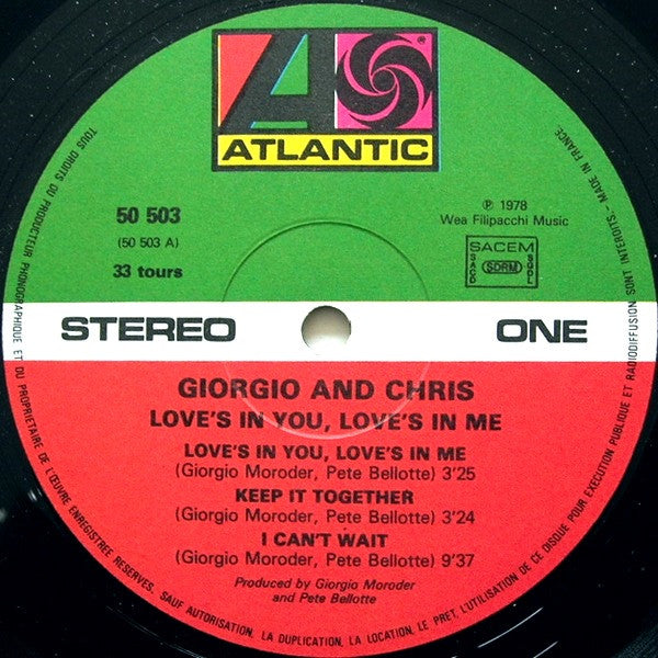 Giorgio* And Chris* : Love's In You, Love's In Me (LP, Album)