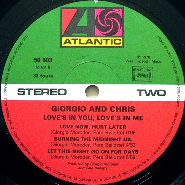 Giorgio* And Chris* : Love's In You, Love's In Me (LP, Album)