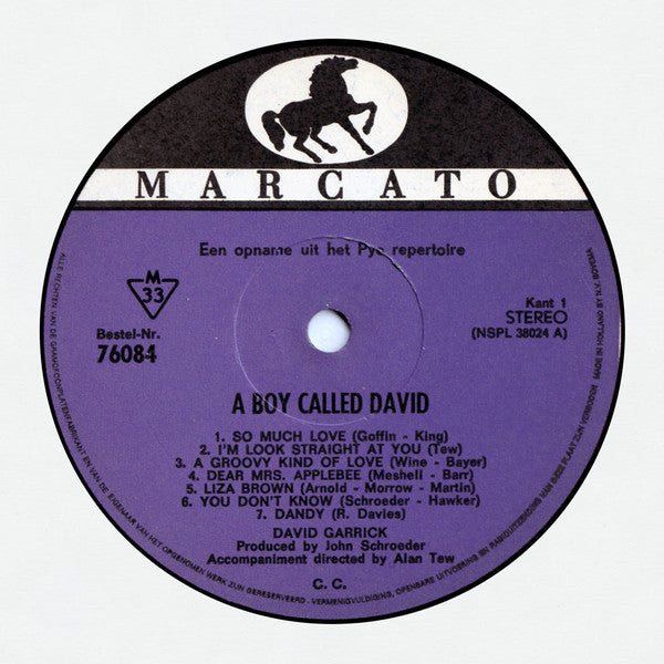 David Garrick : A Boy Called David (LP, Album)