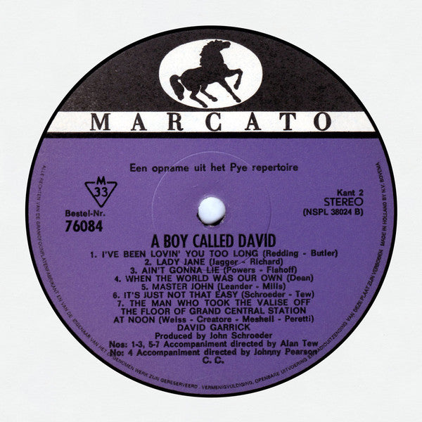 David Garrick : A Boy Called David (LP, Album)
