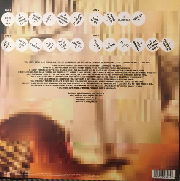 Paul McCartney : Amoeba Gig (2xLP, Album, 180)