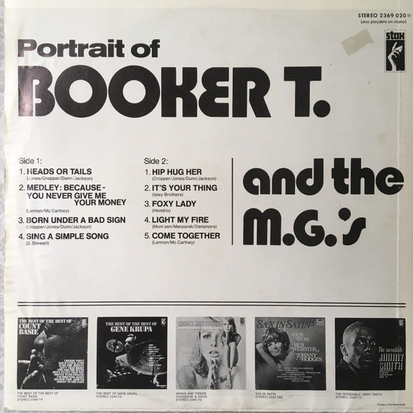 Booker T & The MG's : Portrait Of Booker T. And The M.G.'s (LP, Comp)