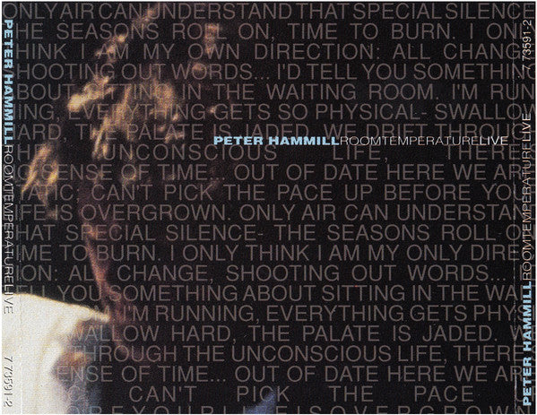 Peter Hammill : Room Temperature Live (2xCD, Album)