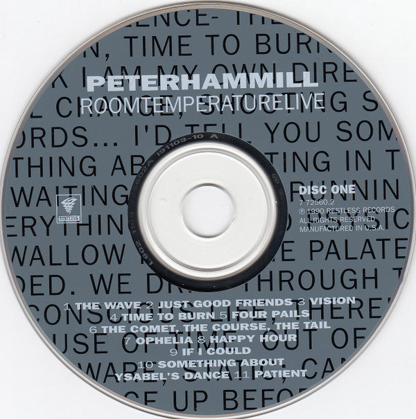 Peter Hammill : Room Temperature Live (2xCD, Album)