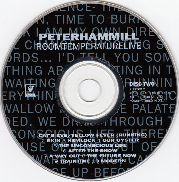 Peter Hammill : Room Temperature Live (2xCD, Album)