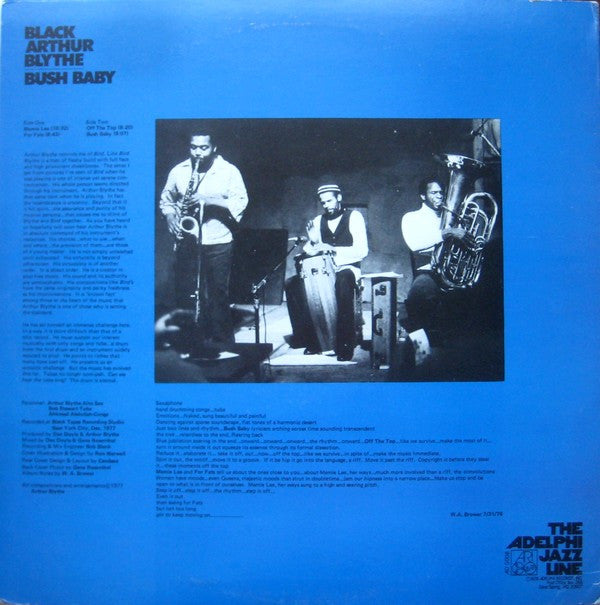 Arthur Blythe : Bush Baby (LP, Album)
