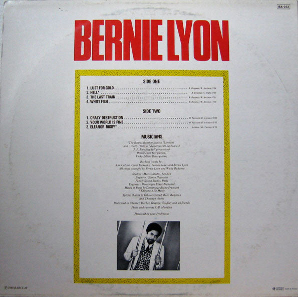Bernie Lyon : Bernie Lyon (LP, Album)