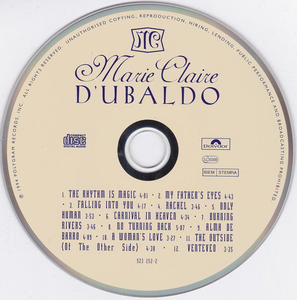 Marie-Claire D'Ubaldo : Marie Claire D'Ubaldo (CD, Album)