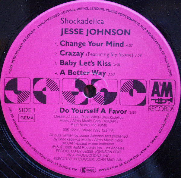 Jesse Johnson : Shockadelica (LP, Album)