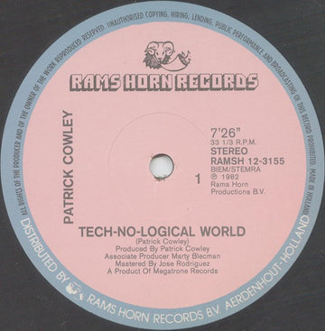 Patrick Cowley : Tech-No-Logical World / Primitive World (12", Single)