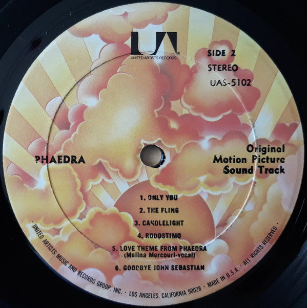 Mikis Theodorakis : Phaedra (Original Motion Picture Soundtrack) (LP, Album, RE)