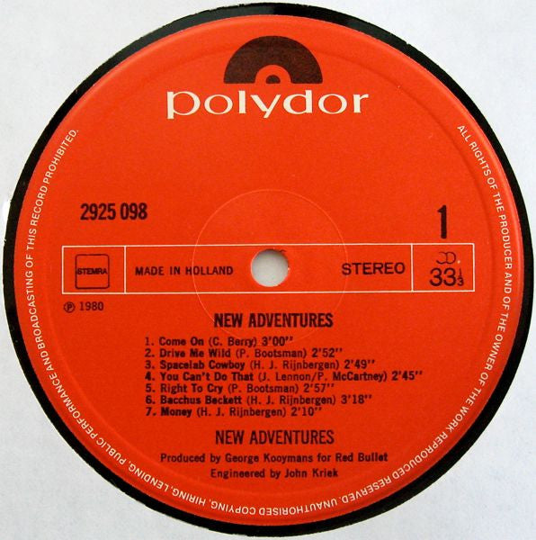 New Adventures : New Adventures (LP, Album)