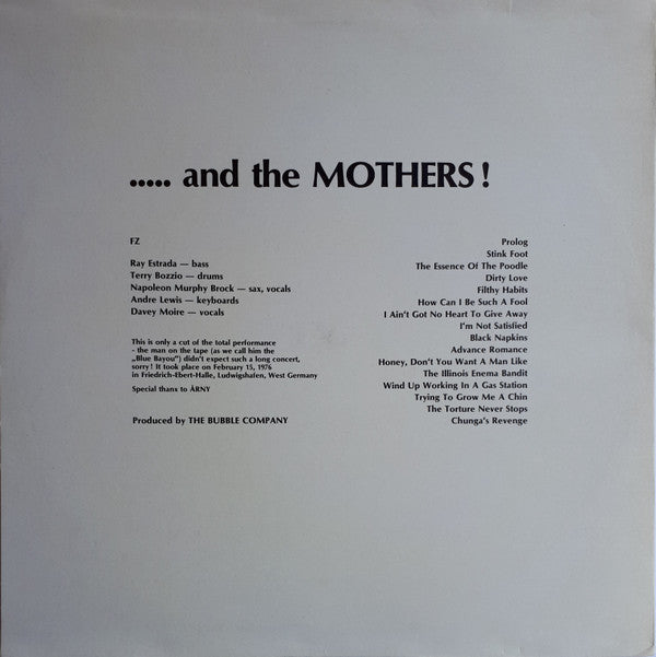 Frank Zappa : Pappa Zappa .... And The Mothers! (2xLP, Unofficial, Yel)