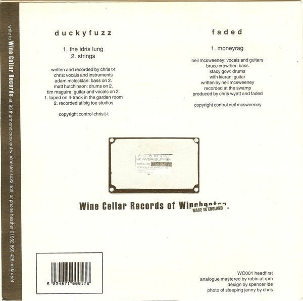 Faded & Duckyfuzz : Headfirst (7", Single)