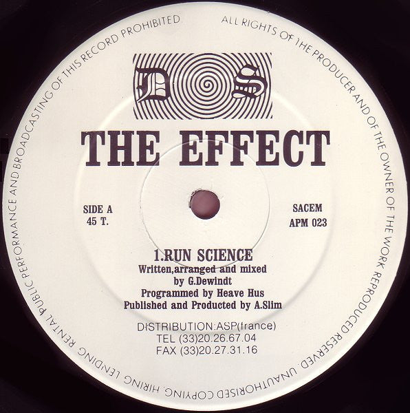 The Effect (2) : Run Science (12")