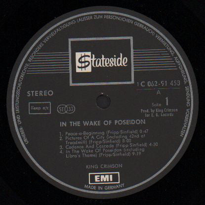 King Crimson : In The Wake Of Poseidon (LP, Album, Gat)